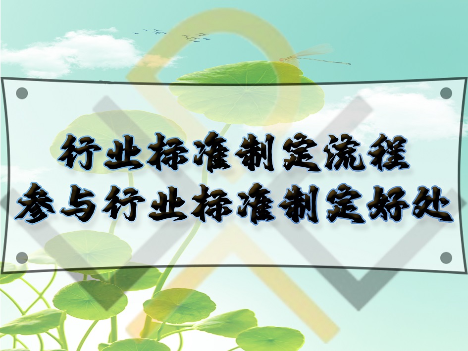 行业标准制定流程,参与行业标准制定好处