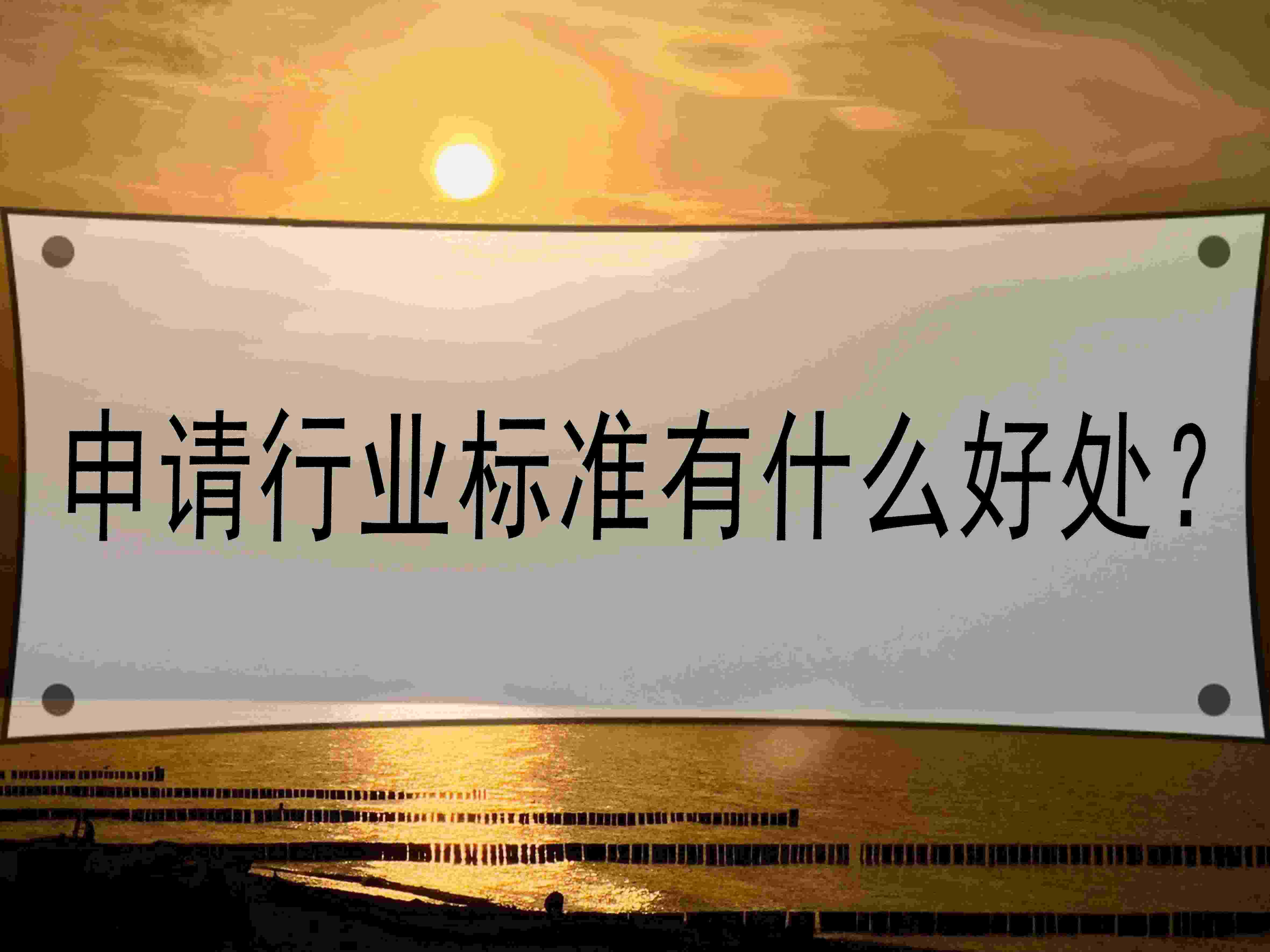 申请行业标准有什么好处?